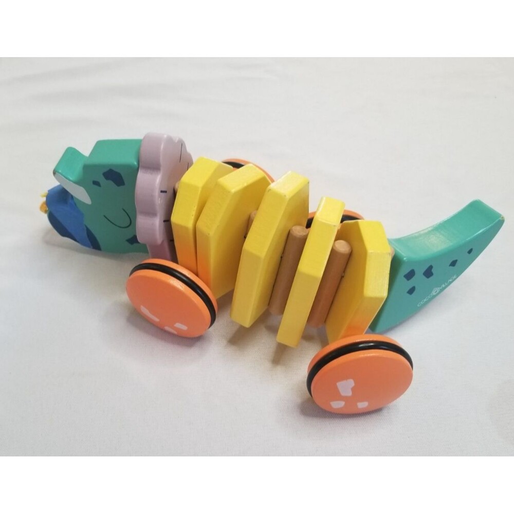 Coco Village Walking Wiggle Dinosaur Pull Toy Montessori Walk Movement Ages 1+